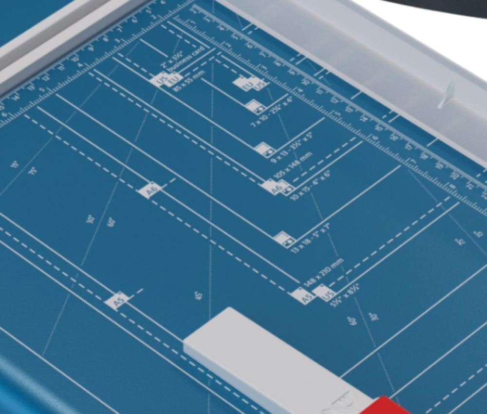  Tracé des formats DIN de la cisaille papier A4 533 DAHLE