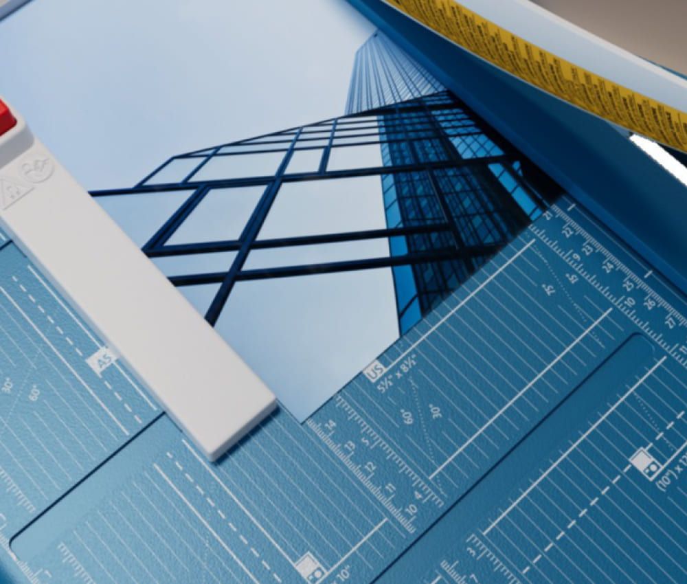 Tracé des formats DIN de la cisaille papier A4 562 DAHLE