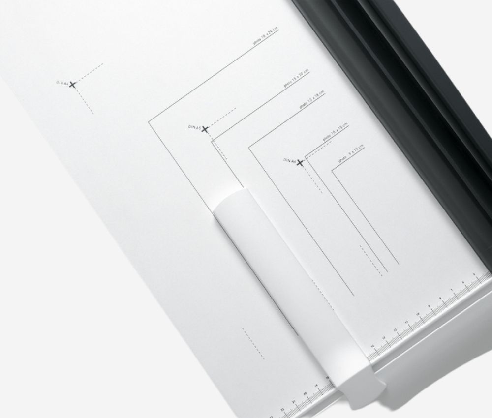 Tracé des formats DIN de la cisaille papier A3 1142 IDEAL