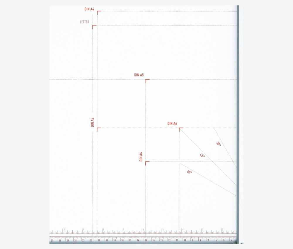 Tracé des formats DIN de la cisaille papier A4 1138 IDEAL