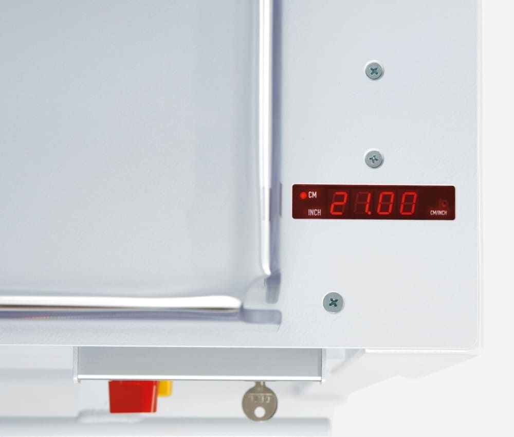 Affichage num&eacute;rique du massicot électrique A3+ 4850 IDEAL