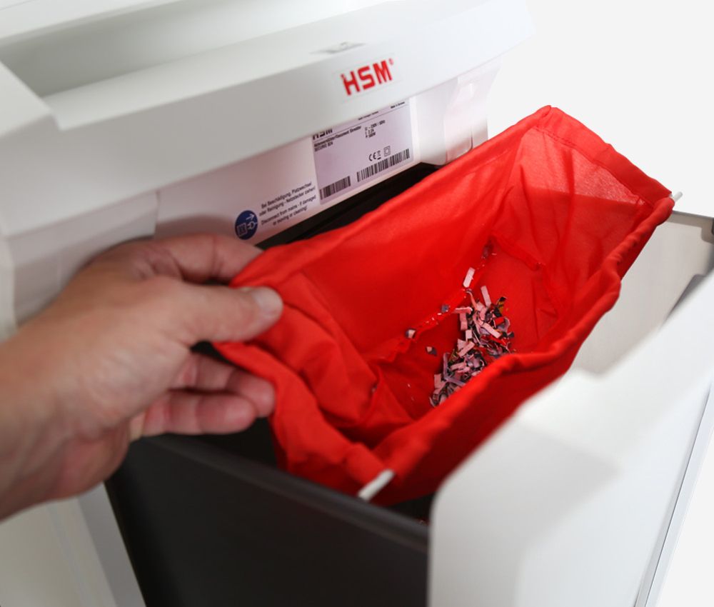 Sac de réception CD pour bac collecteur du destructeur coupe droite P2 B22 Securio 3,9 mm HSM 