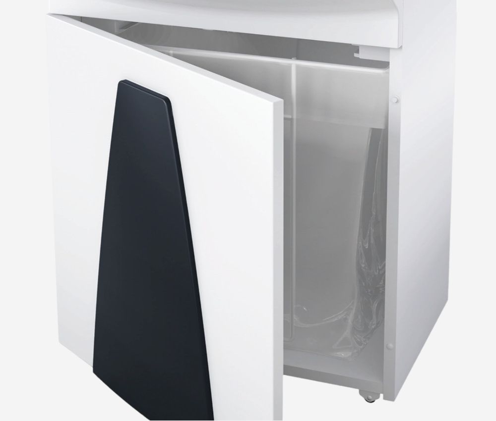 Meuble en bois robuste du  destructeur de documents Securio B35 HSM 