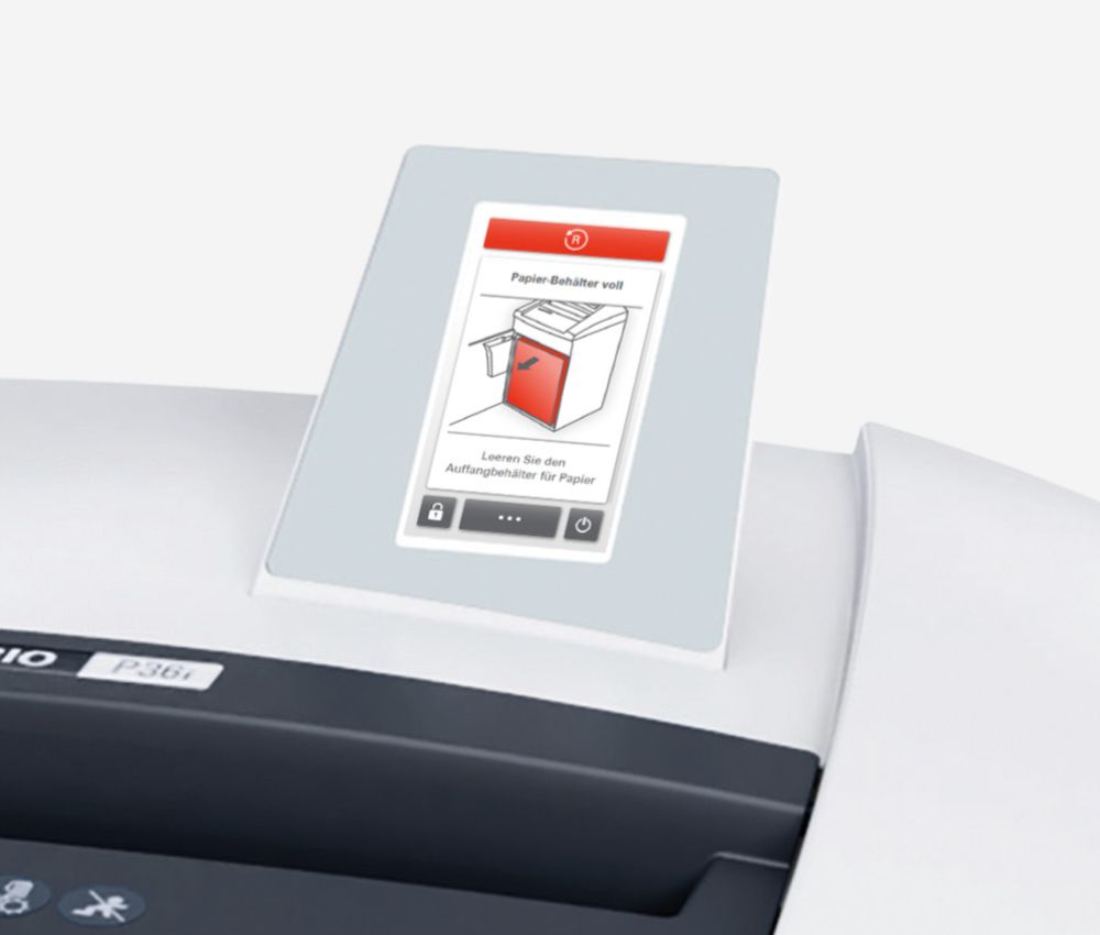 Arrêt automatique du destructeur coupe micro-particules P7 P40i Securio 1 x 5 mm huileur automatique + bloc de coupe séparé OMDD 2 x 2 mm HSM lorsque le bac est plein