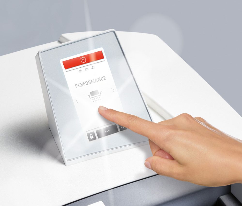 Écran tactile haute résolution du destructeur coupe micro-particules P7 P40i Securio 1 x 5 mm huileur automatique + bloc de coupe séparé OMDD 2 x 2 mm HSM